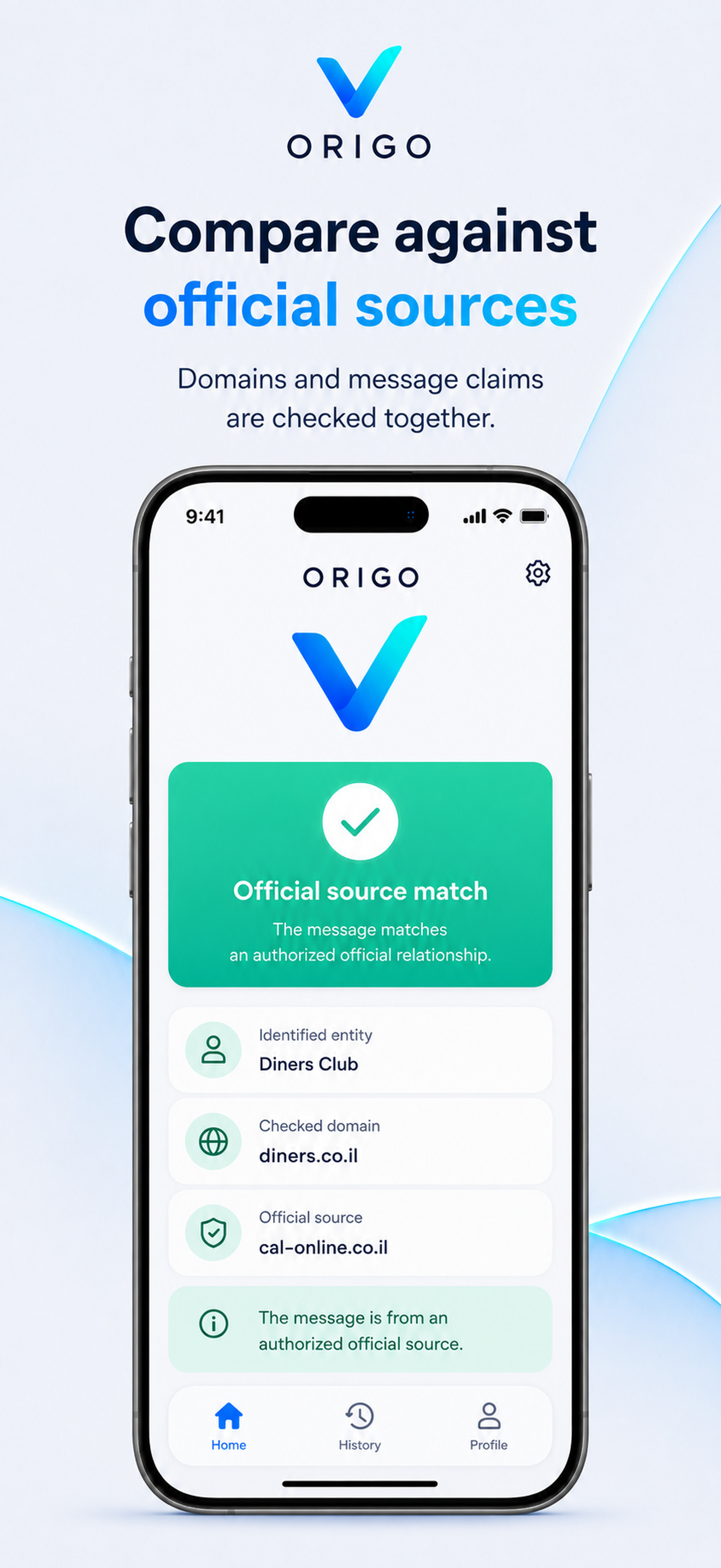 ORIGO — compare with official sources