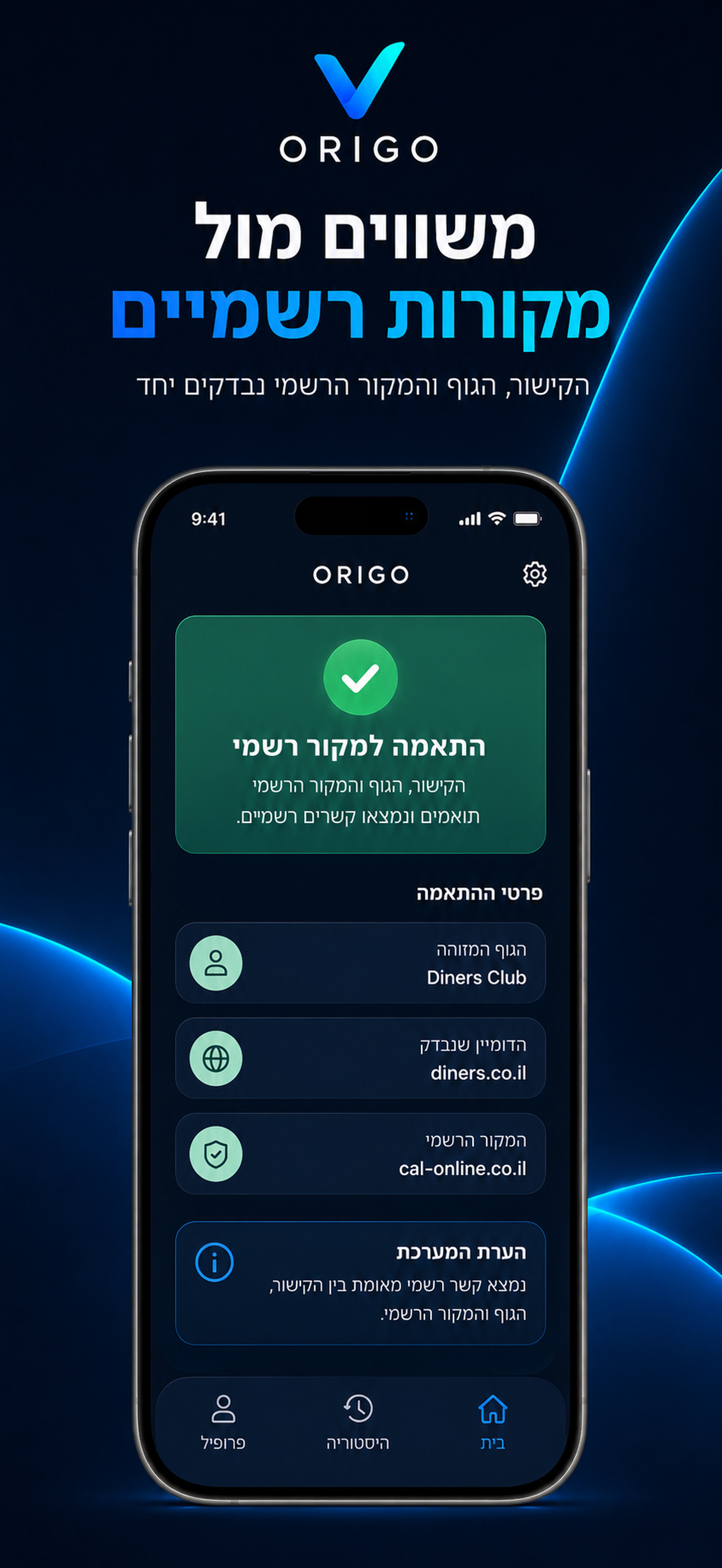 ORIGO — compare with official sources